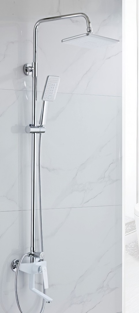 Приобрести душевая система vieir, chiaro 870 мм, белый\хром v333562f