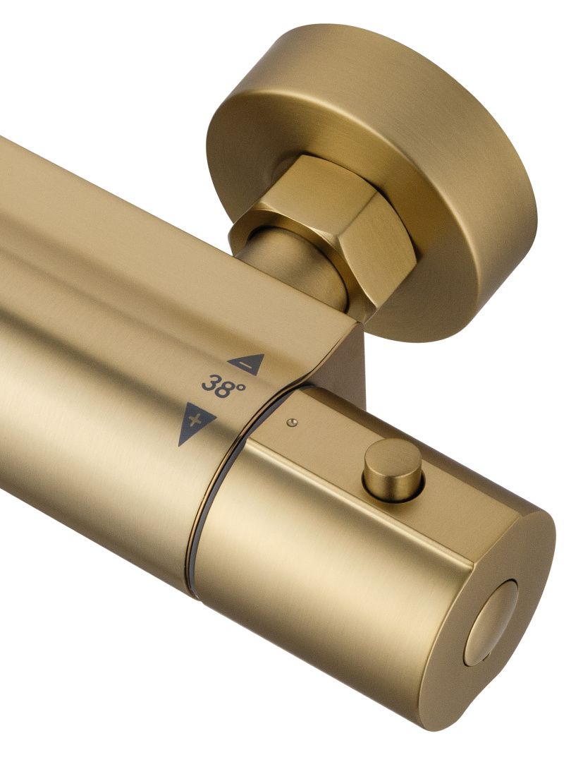 Приобрести смеситель для душа с термостатом wonzon & woghand inn 6, брашированное золото (ww-b2029-a-bg)