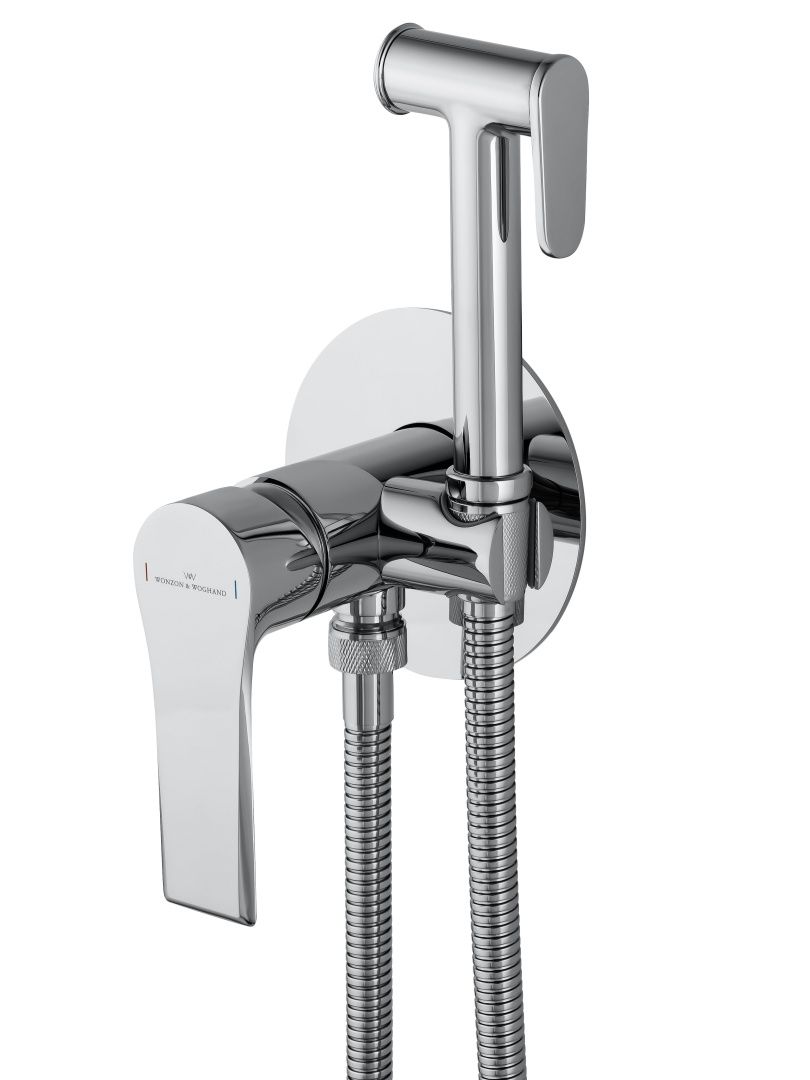 Приобрести смеситель с гигиеническим душем встраиваемый wonzon & woghand brilliant, хром (ww-88829079-cr)