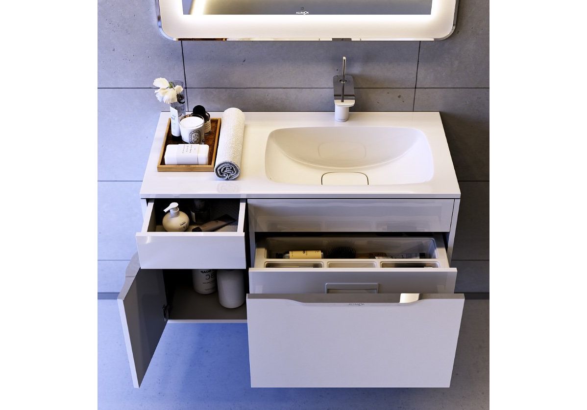 Приобрести тумба подвесная с раковиной aqwella malaga 90 см mal.01.09/r