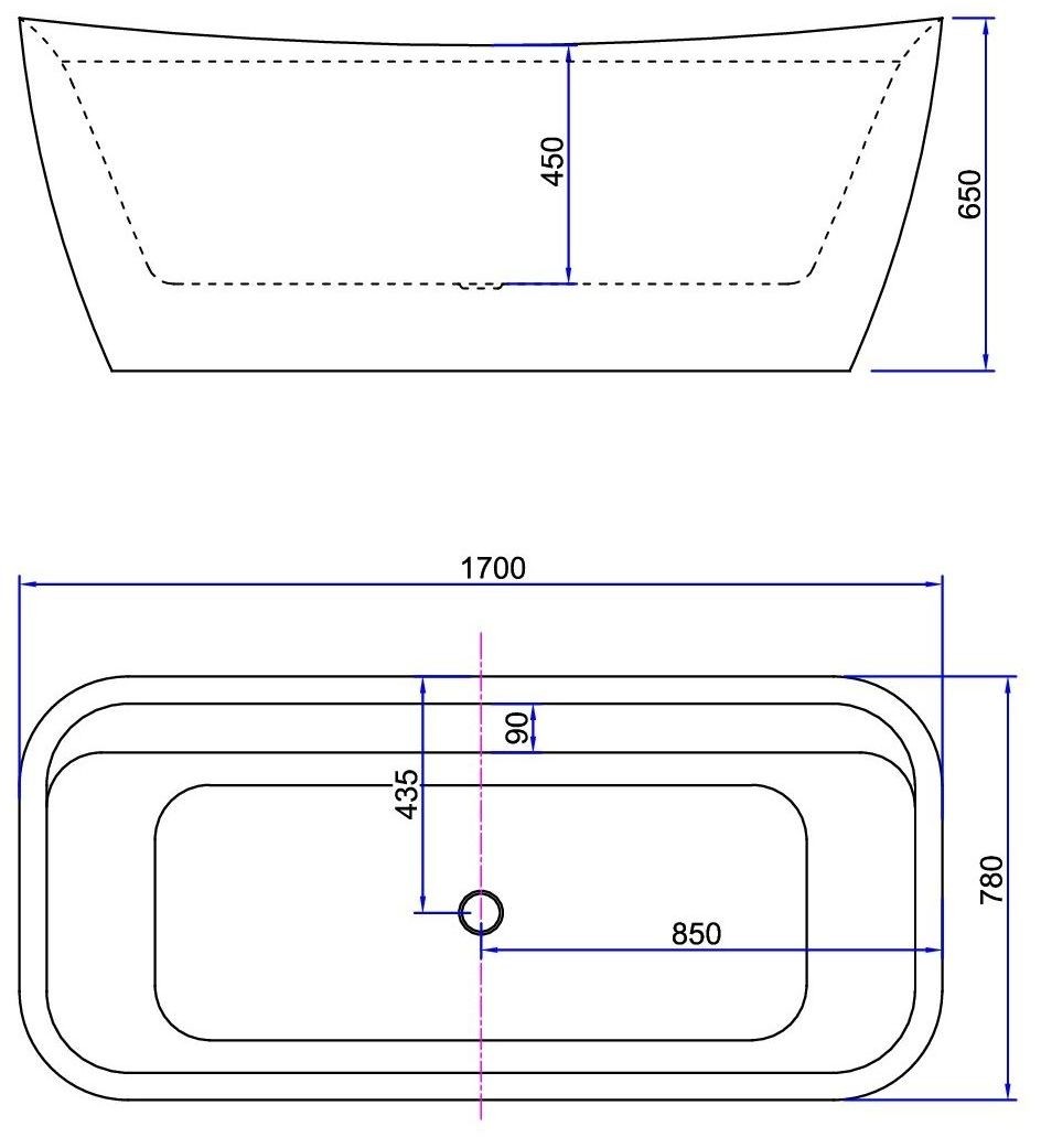 Приобрести отдельностоящая акриловая ванна allen brau infinity 170x78 2.21002.20