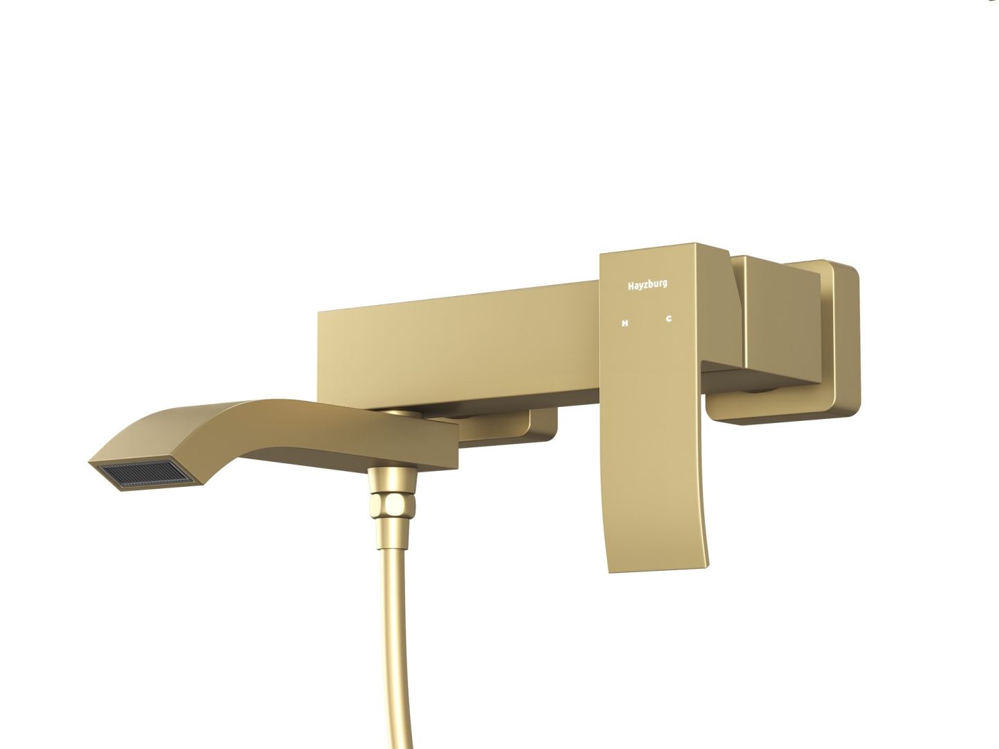 Приобрести hayzburg смеситель для ванны, золото матовое hb-3009bg