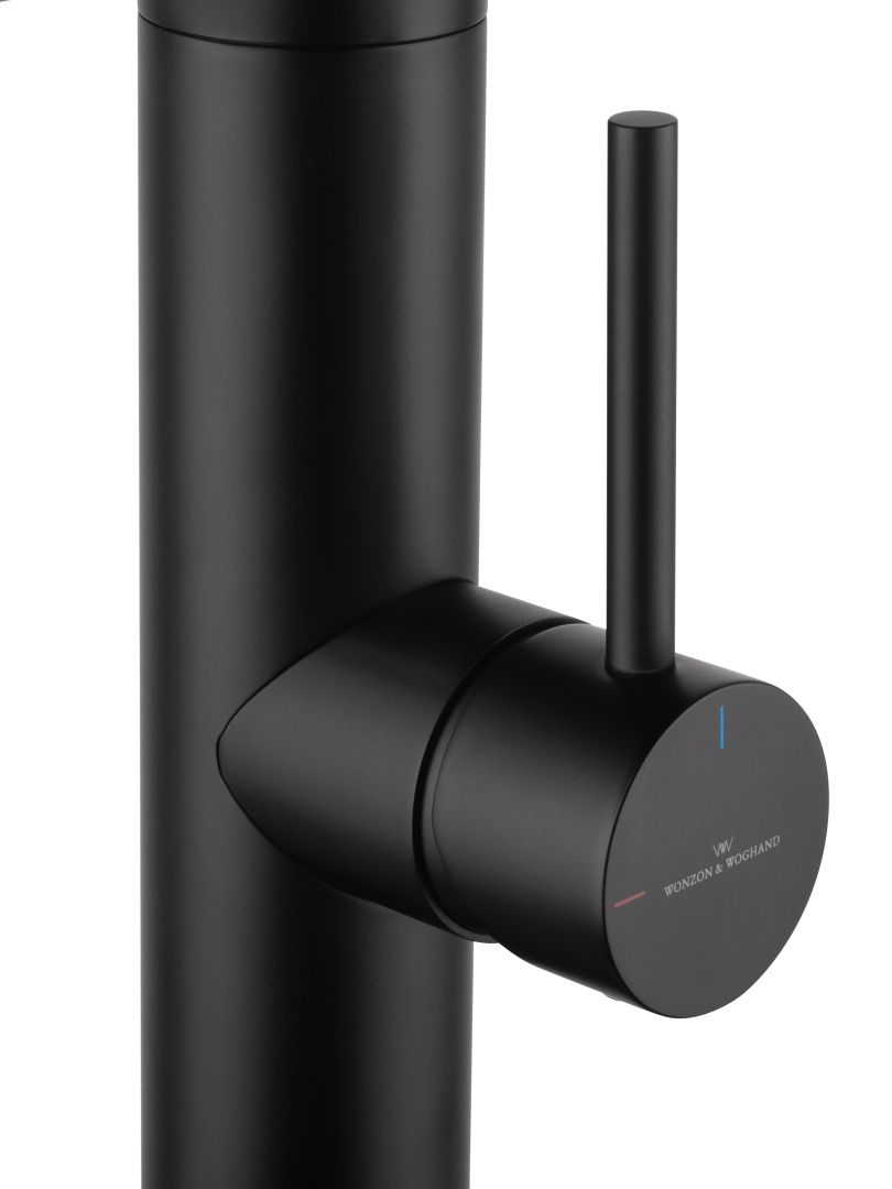 Приобрести смеситель для кухни с гибким изливом и подключением фильтра wonzon & woghand, черный матовый (ww-88458007-mb)