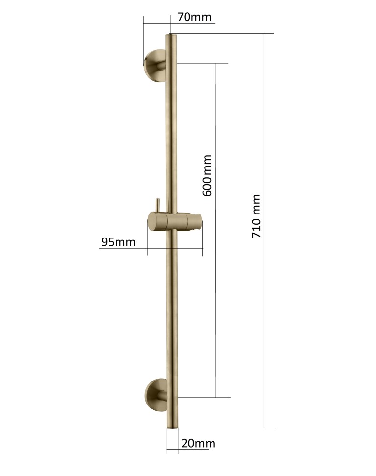 Приобрести boheme душевая штанга uno gold 420-g