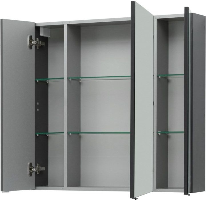 Приобрести aquanet зеркальный шкаф алвита 90 см, серый антрацит