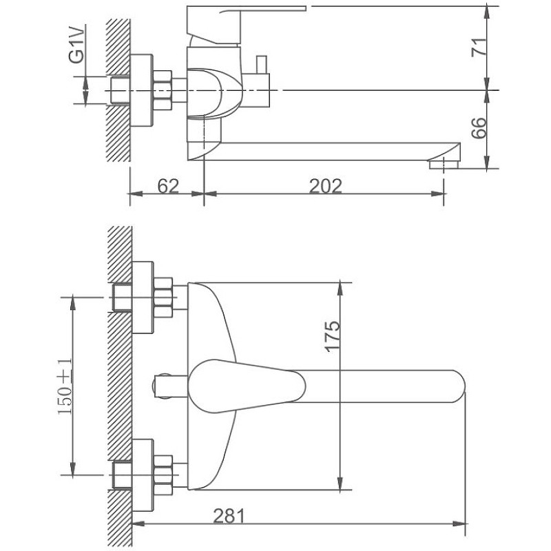 Приобрести haiba смеситель для ванны 200мм, нержавеющая сталь hb60801-2