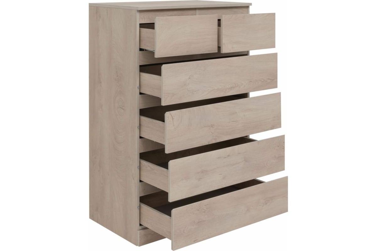 Приобрести aquanet комод сканди 80x48 см, дуб эдгрейн (6 ящиков)