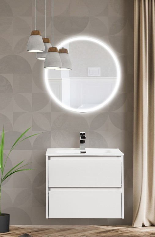 Приобрести тумба подвесная с раковиной belbagno kraft-700-2c-so-bo 70 см, bianco opaco