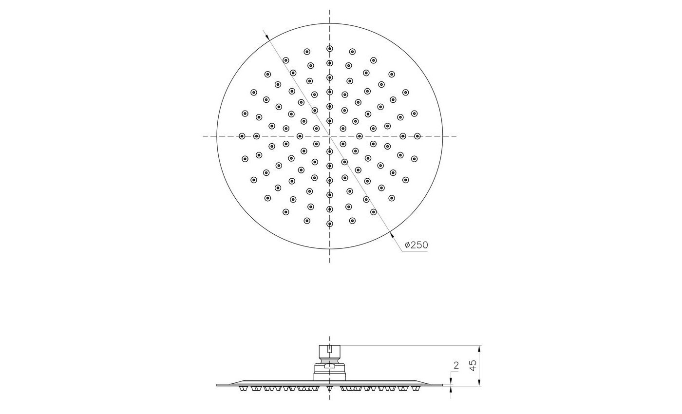 Приобрести lemark верхний душ, одно функциональный 250 мм, сталь lm9481s