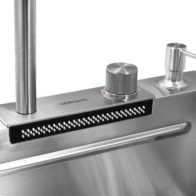 Приобрести gerhans кухонная мойка 75х45 см, функциональная, сатин