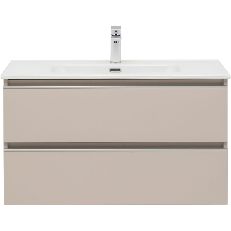 Приобрести aquanet тумба с раковиной вега 90 см, бежевый