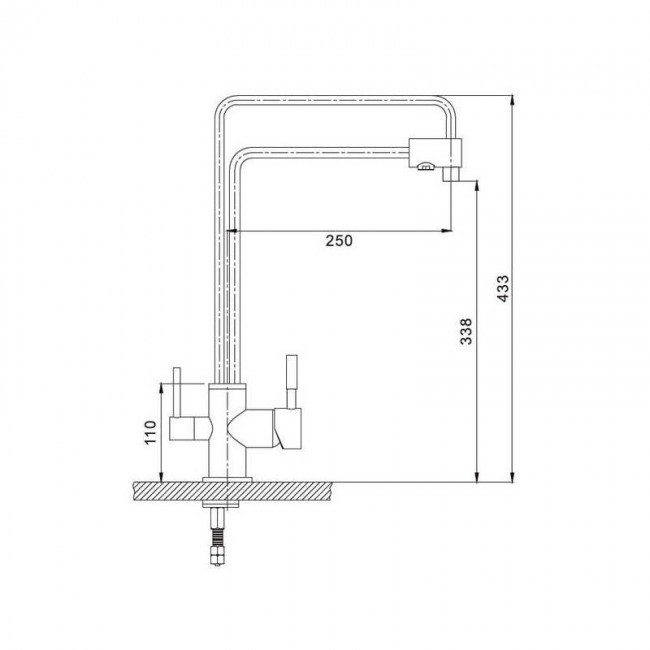 Приобрести gappo смеситель для кухни g4398-6 с подключением к фильтру, бронза 89734