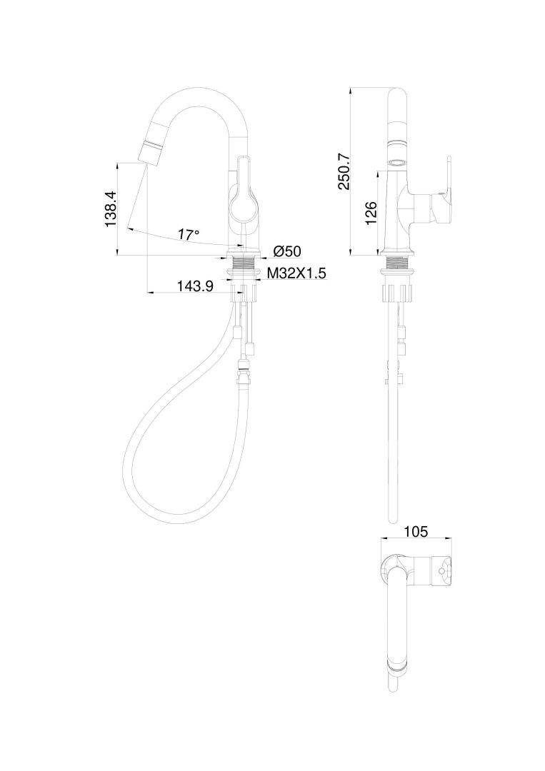 Приобрести смеситель для раковины с выдвижным изливом wonzon & woghand, черный матовый (ww-fe01l212-mb)