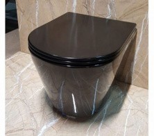 Унитаз подвесной безободковый с сиденьем CeramaLux RIMLESS NS-5178-18