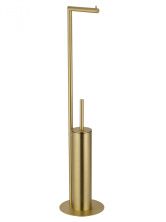 Туалетный ершик в комплекте с держателем туалетной бумаги WONZON & WOGHAND, Брашированное золото (WW-V4602-BG)