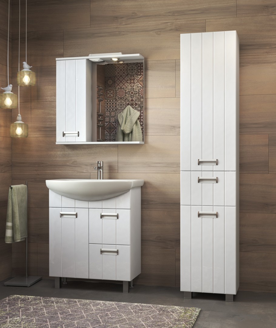 Приобрести vigo тумба с раковиной diana 70см, 1 дверца, 2 ящика, напольная, белая tn.dia.bal.70.1d.2y