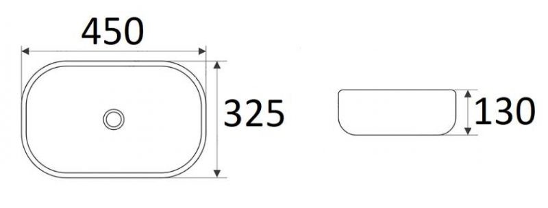 Приобрести раковина-чаша ceramalux 45 см 78105