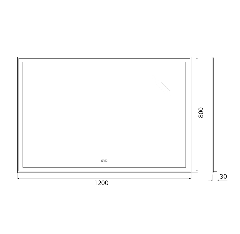 Приобрести belbagno зеркало-шкаф 50х80 см spc-mar-500/800-1a-led-tch
