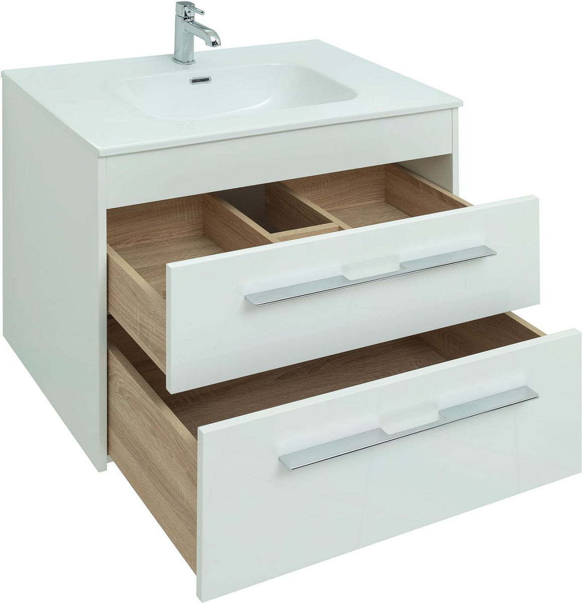 Приобрести aquanet тумба с раковиной августа 85 см, белая