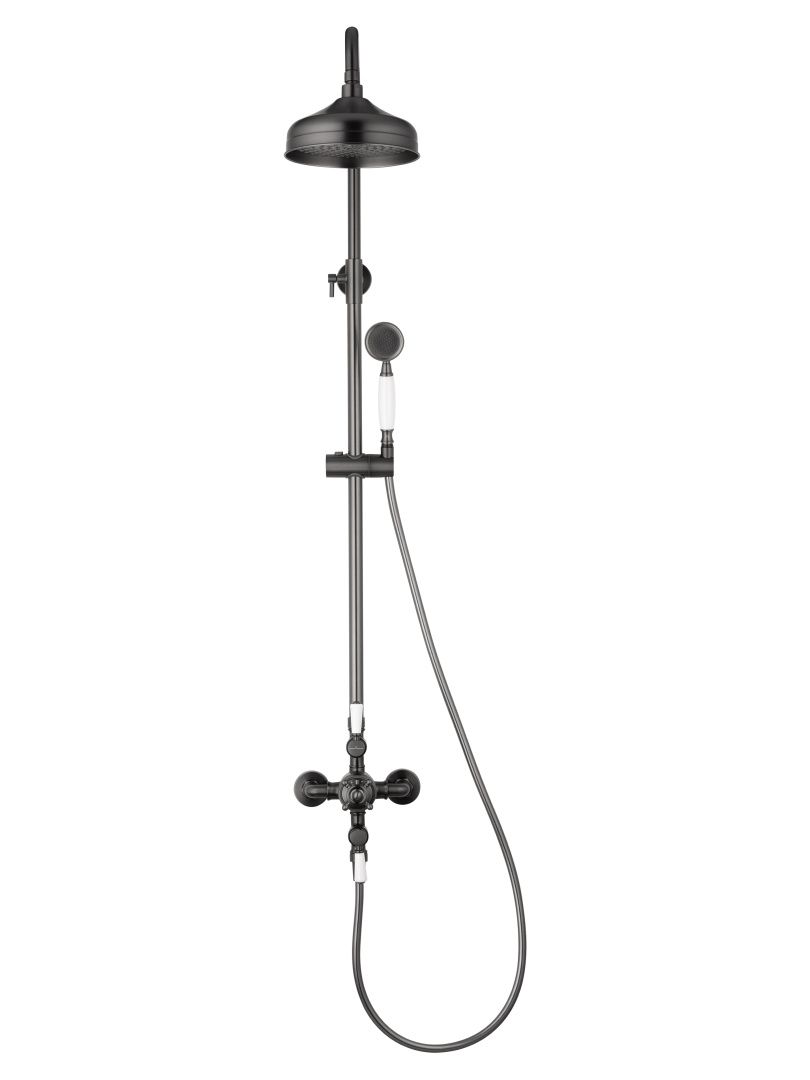 Приобрести душевая система с термостатом wonzon & woghand retro, темный графит (ww-b3041-bgg)