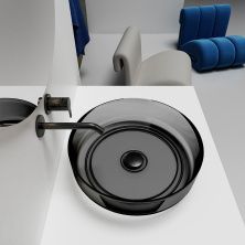 Vincea Раковина накладная 45х45 см, прозрачная, четная VBS-6T16B