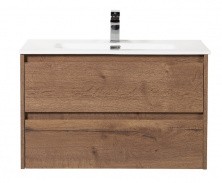 Тумба подвесная с раковиной BelBagno KRAFT-800-2C-SO-RT 80 см, Rovere Tabacco