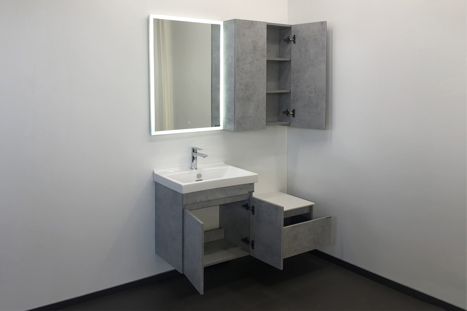 Приобрести сomforty шкаф подвесной "осло-60" бетон светлый