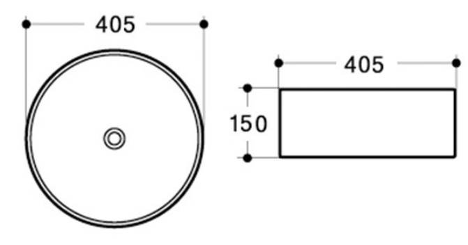 Приобрести раковина накладная ceramalux 40 см nc 7078asp