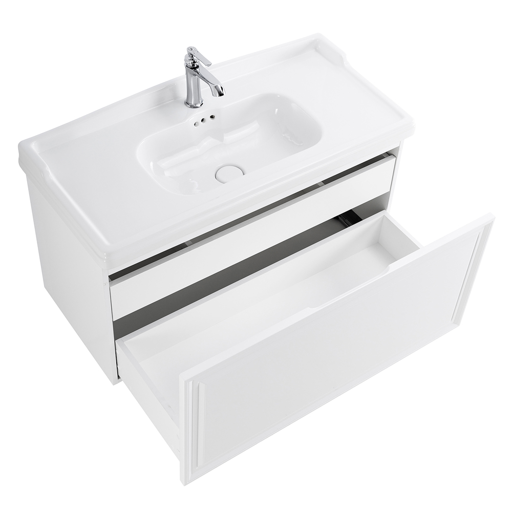 Приобрести cezares тумба подвесная с раковиной giubileo 100 см bianco lucido, белый глянец giubileo-1000-1c-so-bl