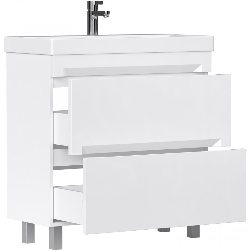 Приобрести equil тумба напольная с раковиной corner 80 см, белая tpcrnr80.2y-06