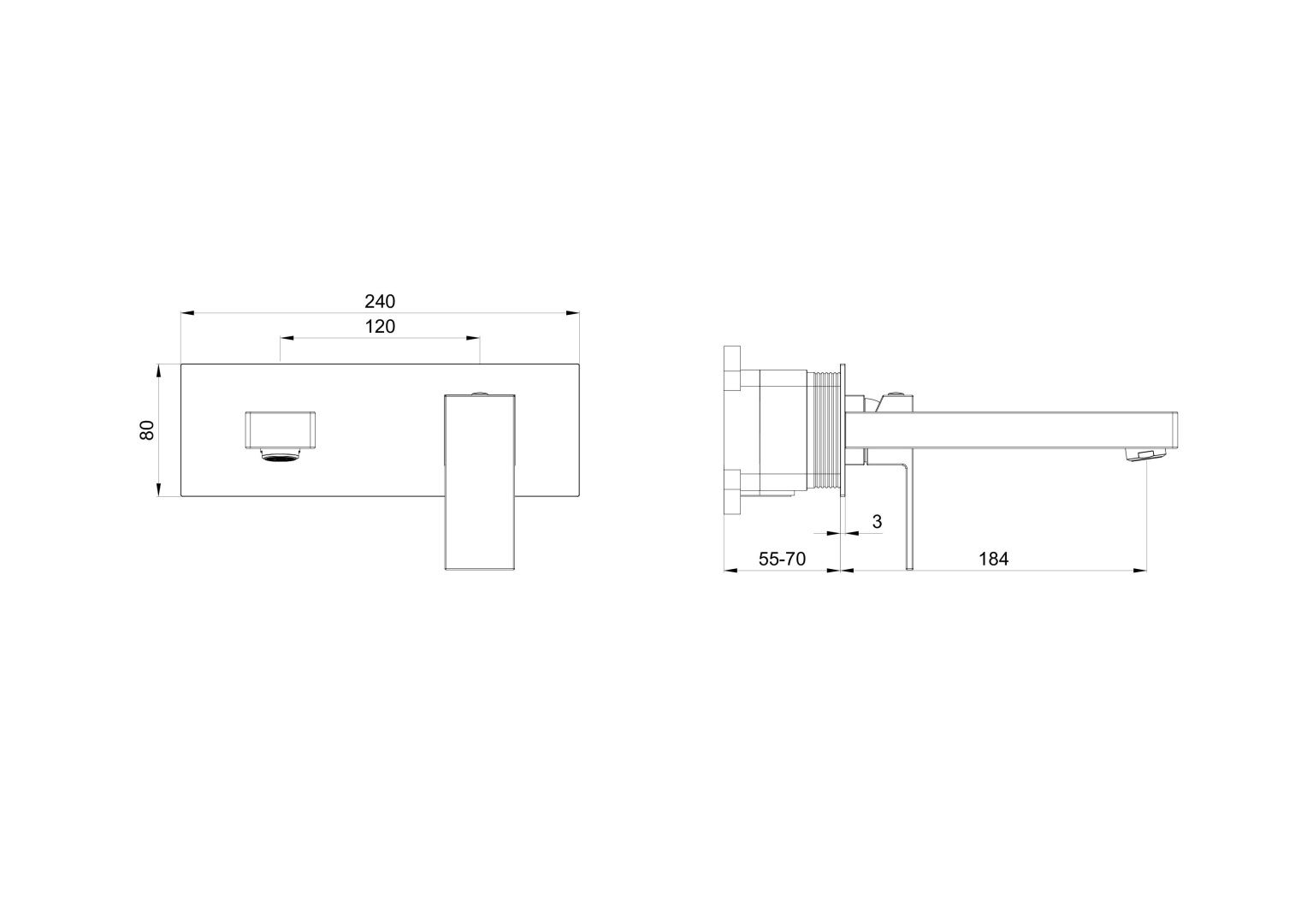 Приобрести смеситель для раковины встраиваемый wonzon & woghand cube, хром (ww-88869016-cr)