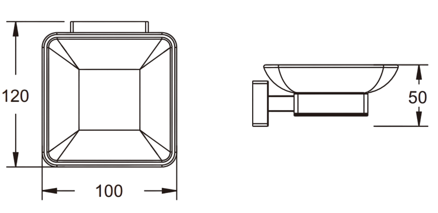 Приобрести мыльница настенная vieir v5003c черный