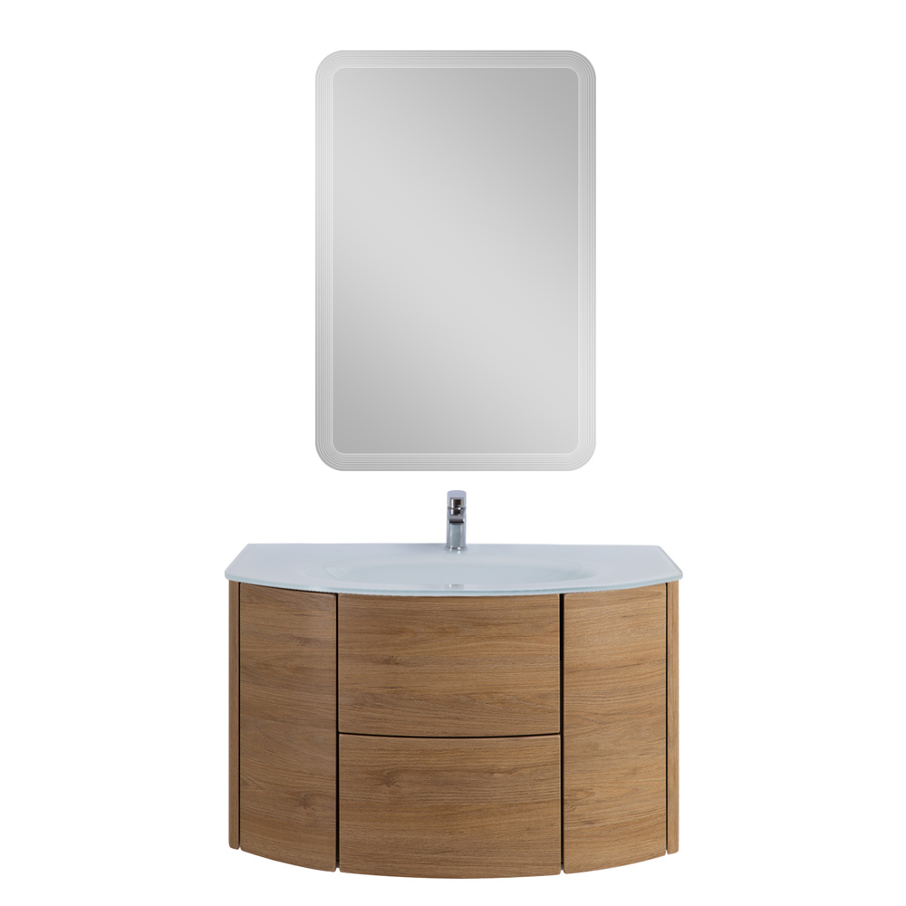 Приобрести cezares тумба подвесная с раковиной eden 91 см rovere tabacco, стекло, дерево 55073