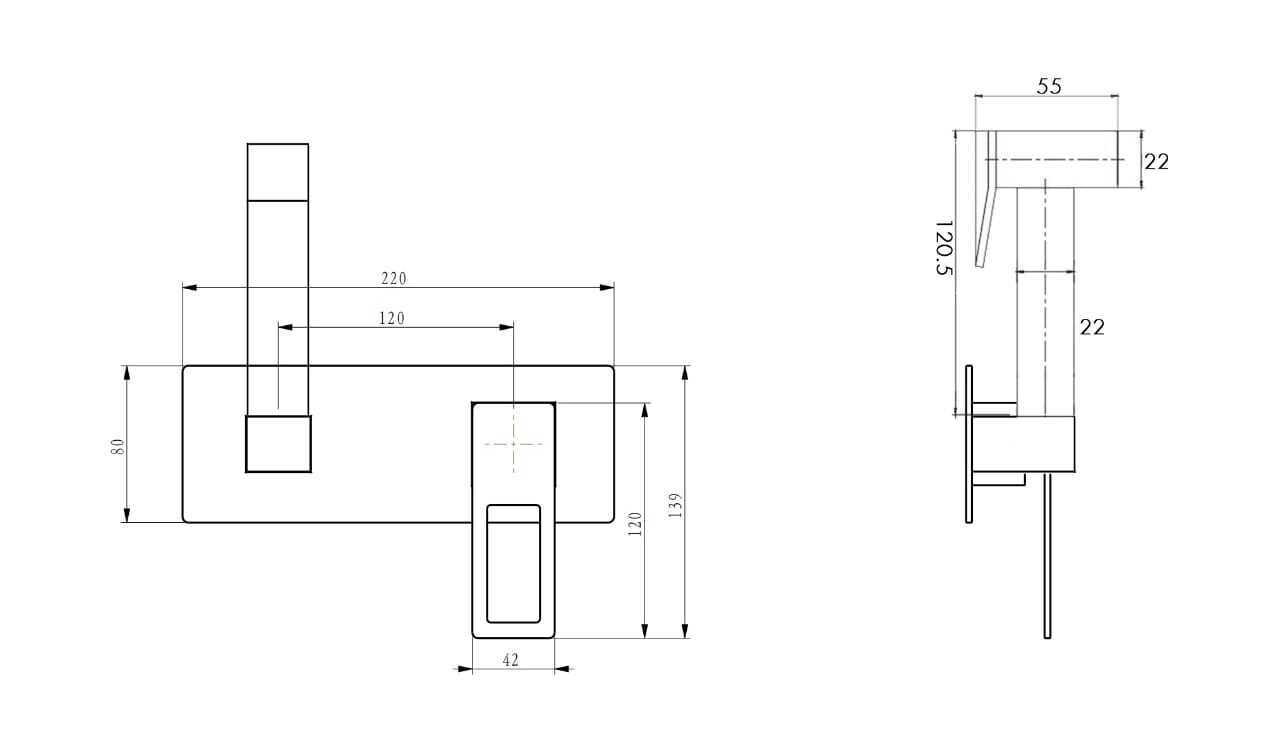 Приобрести boheme гигиенический душ q, черный\хром 147-bcr