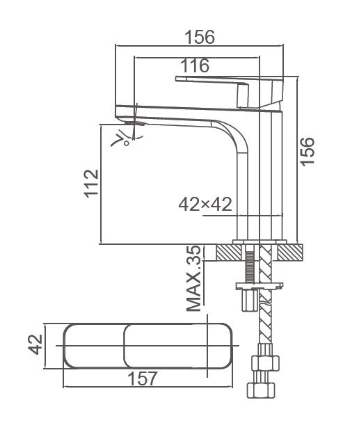 Приобрести смеситель для раковины wonzon & woghand arnie, хром (ww-691101-cr)