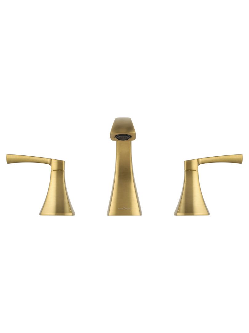 Приобрести смеситель для раковины на 3 отверстия wonzon & woghand flex, брашированное золото (ww-88083095-bg)