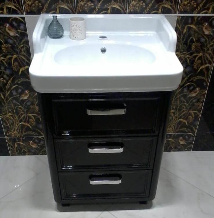 Приобрести тумба напольная с раковиной kerama marazzi pompei 80 см, черный po.80.3\wht