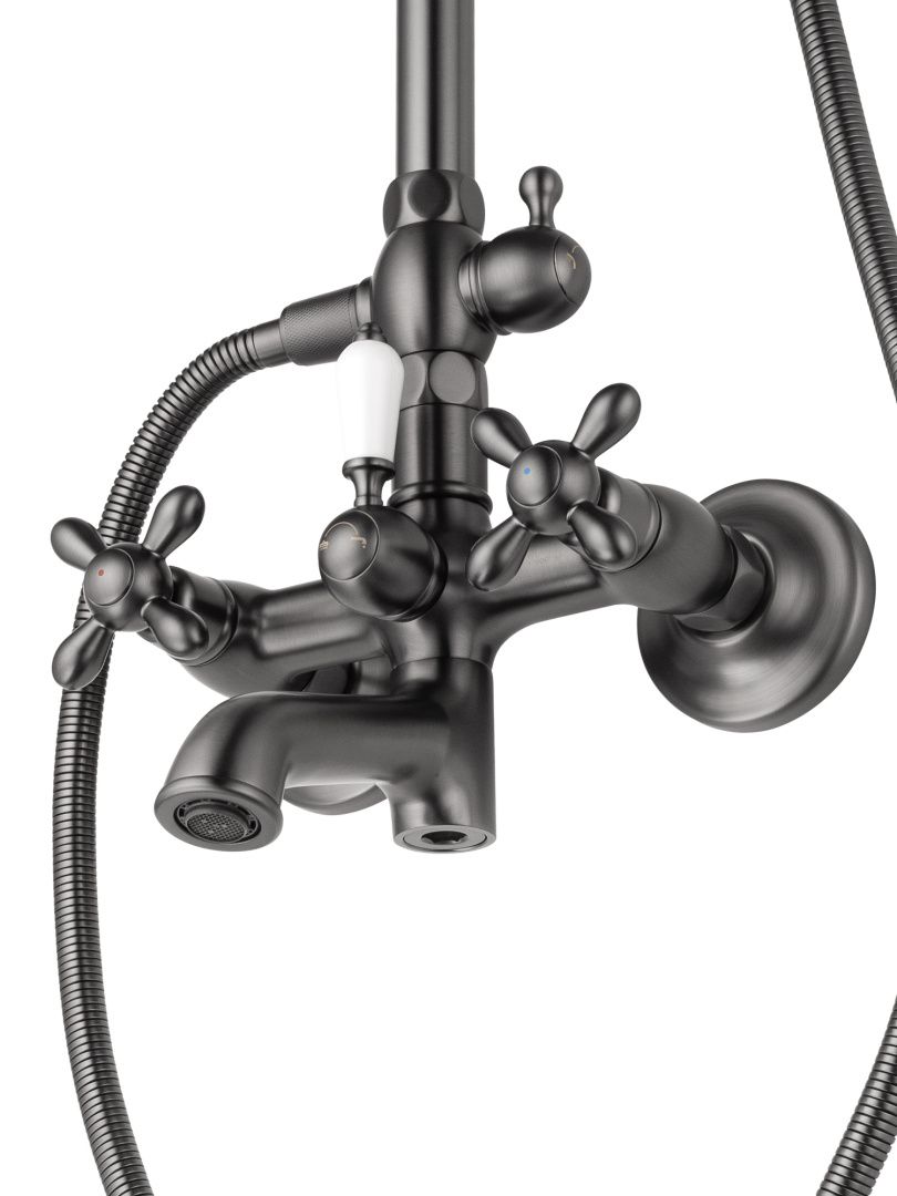 Приобрести душевая система wonzon & woghand retro, темный графит (ww-88739020-bgm)