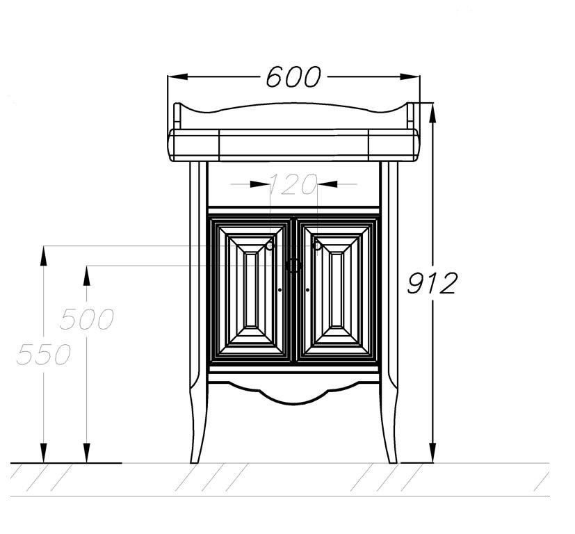 Приобрести opadiris тумба напольная с раковиной лоренцо 60 см, светлый орех