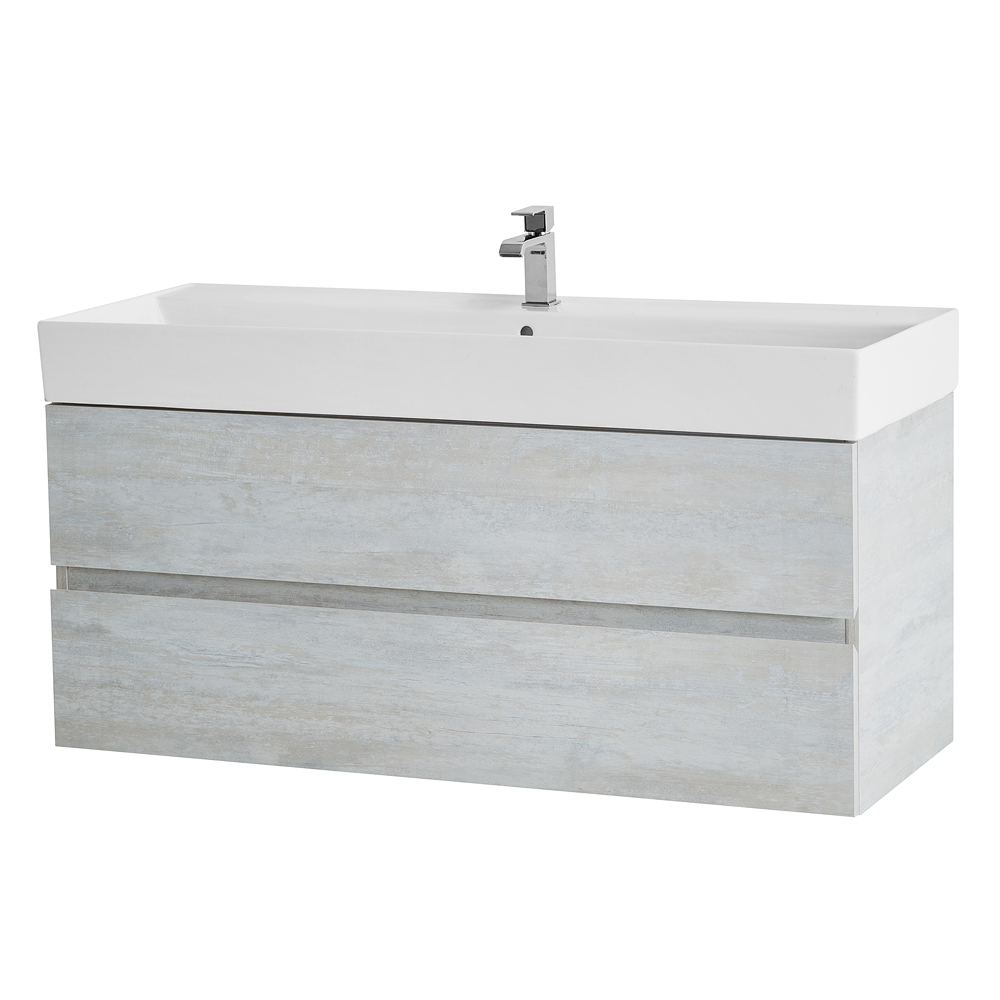 Приобрести cezares тумба подвесная с раковиной molveno 46 120 см legno bianco, белый глянец molveno 46-120-2c-so-lb