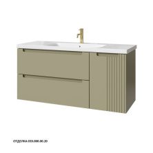 Caprigo Тумба с раковиной TERMIN-Smalty META 120 см, правая, зеленая, эмаль