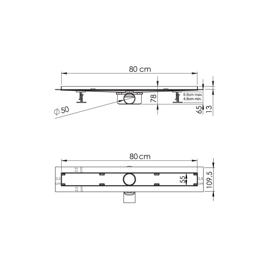 Приобрести vincea душевой трап say almira - s 80 см, под плитку say.602.80.s.u