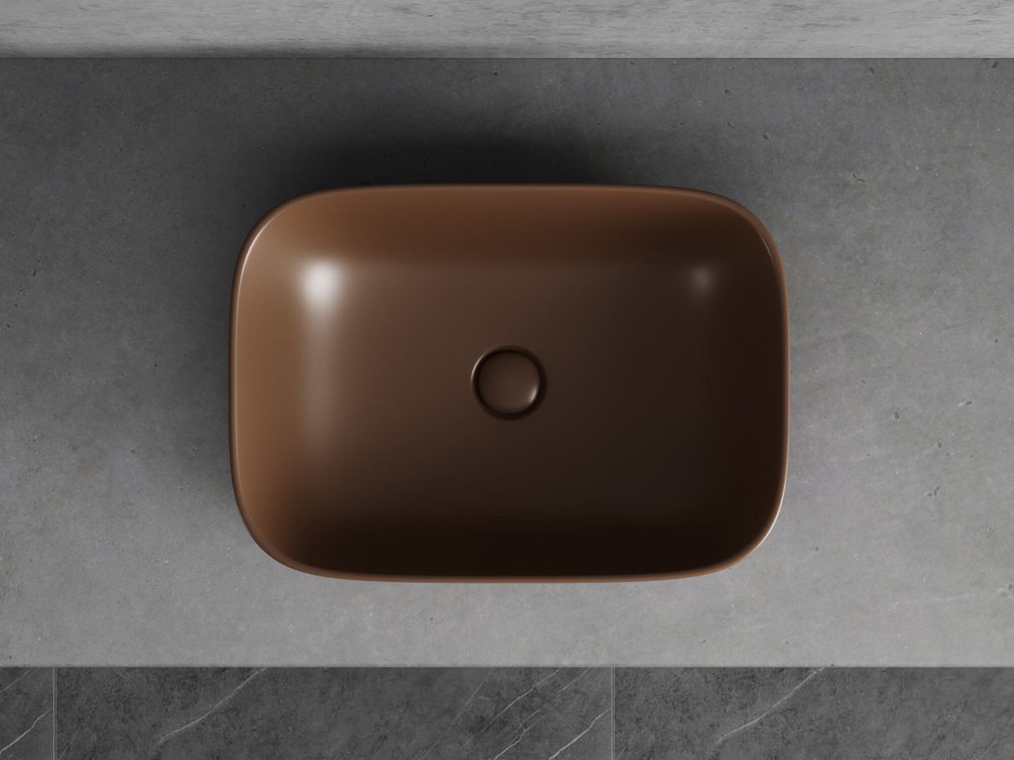 Приобрести hayzburg накладная раковина чаша 45х32 см, кофеин матовый hb-0039mdb