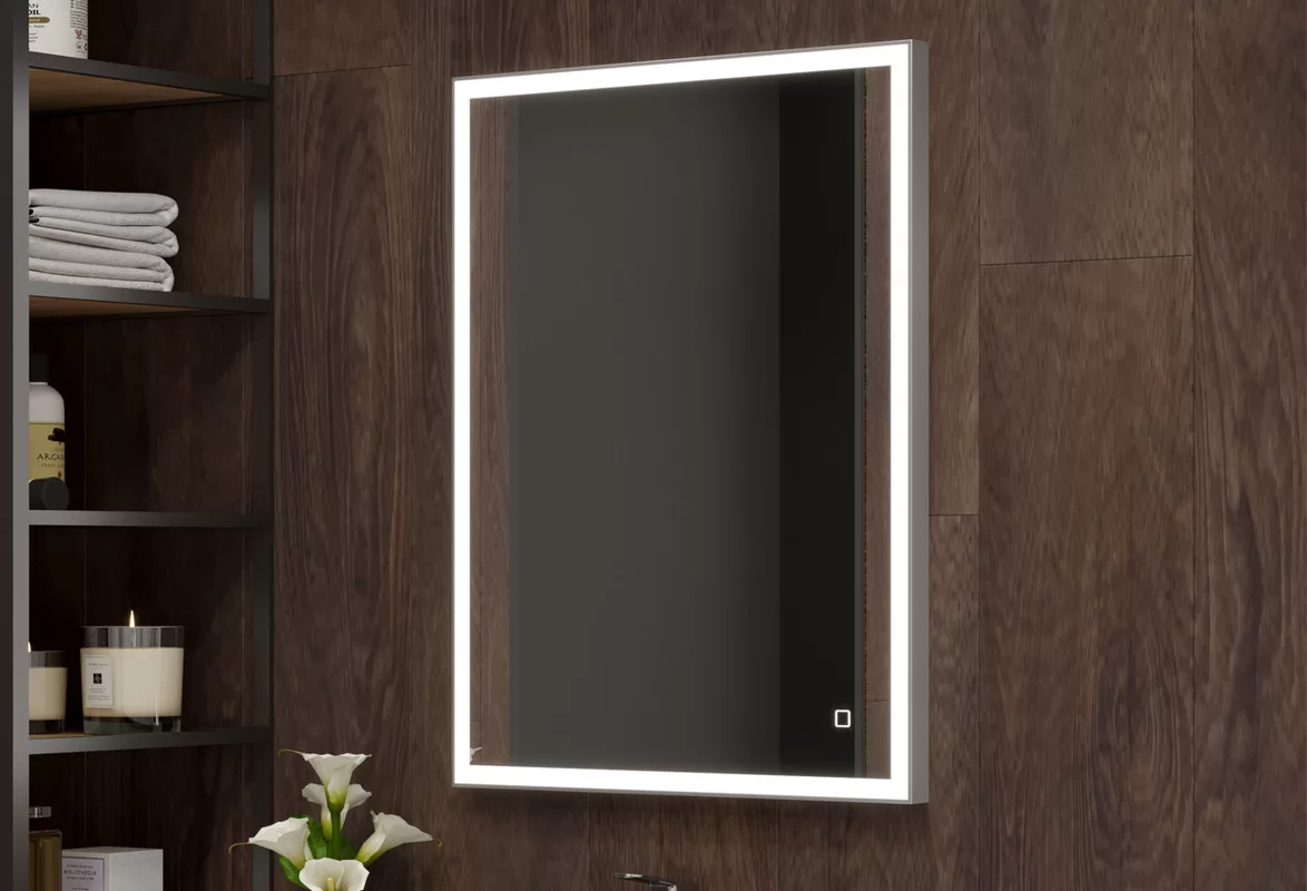 Приобрести continent зеркало с подсветкой solid 60х80 см, серое