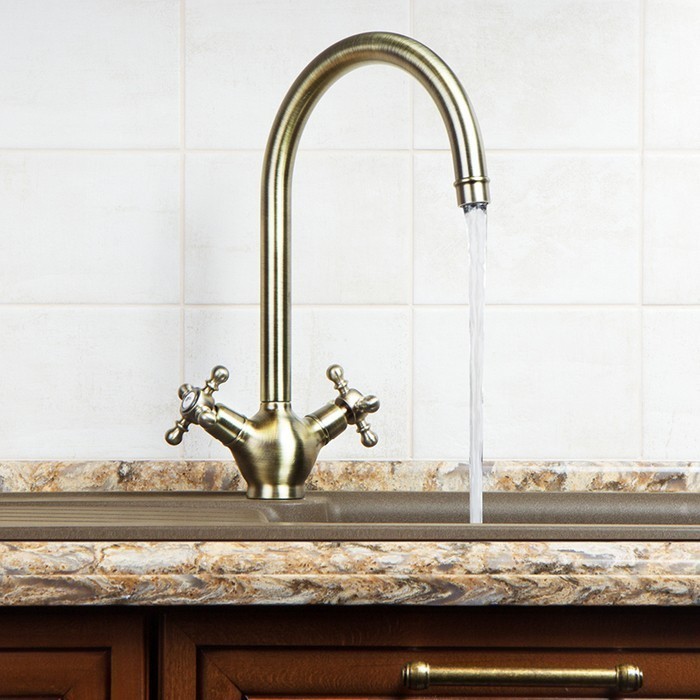 Приобрести iddis смеситель для кухни sam 337 мм, бронза sambrj0i05