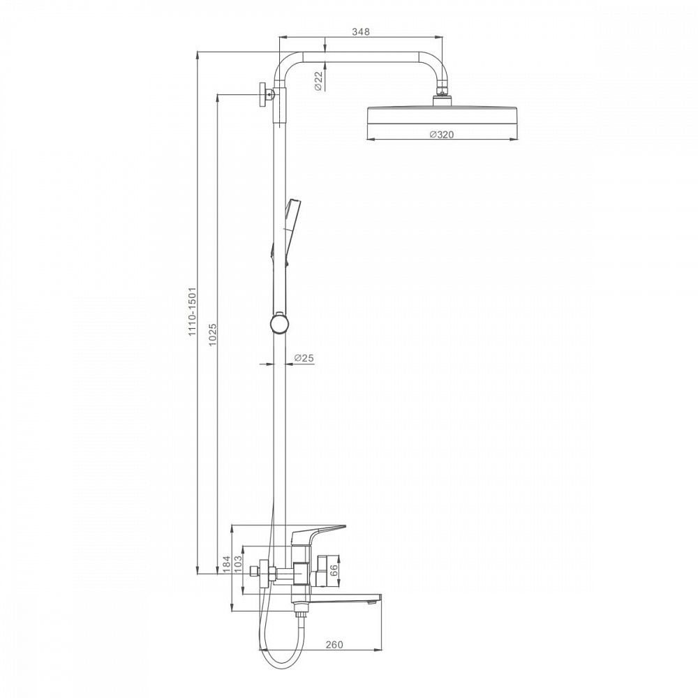 Приобрести raglo душевая система, медь r07.24.33