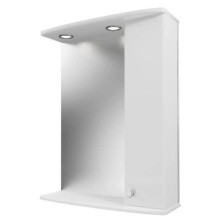 Mirsant Зеркало шкаф Фарида 16 55 см, с подсветкой, белое, правое УТ000004919