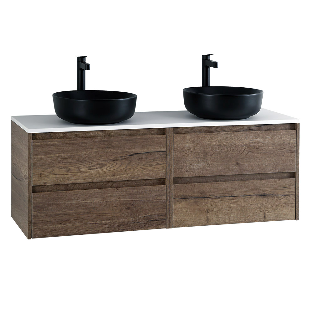 Приобрести belbagno тумба со столешницей kraft 140 см, подвесная rovere tabacco