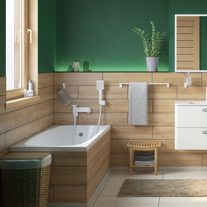 Приобрести iddis смеситель для ванны slide 217мм, белый sliwt00i02