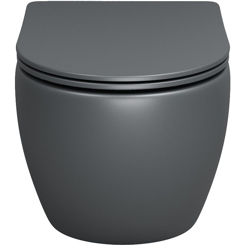 Приобрести grossman унитаз подвесной с крышкой дюропласт, микролифт, серый матовый gr-4455gms
